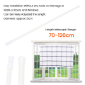 Tension Curtain Rail Pole Rod Rods White 70-120cm. 