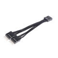 USB Motherboard Cable USB Header Extension Cable 9Pin 1 Female to 2 Male Y Splitter Cable Black. 