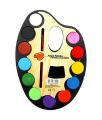 ...Kids Large Palette Water Color Set 12 Color and Artist Paint Brush (Big size). 