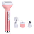 Kemei KM-6637 - Multi-functional 4 in 1 Rechargeable Body Shaver Beard Eyebrow Nose Trimmer for Women. 