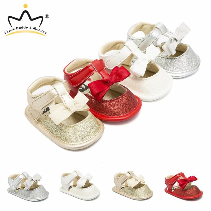 Summer Baby Girl Sandals Big Flower Soft Cotton Anti-slip Newborn Toddler Princess Girl Shoes Elastic Baby Sandals