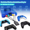 [In Stock] For N64 Bluetooth Wireless Handle Converter Controller Adapter Supports 4 Bluetooth Controller. 