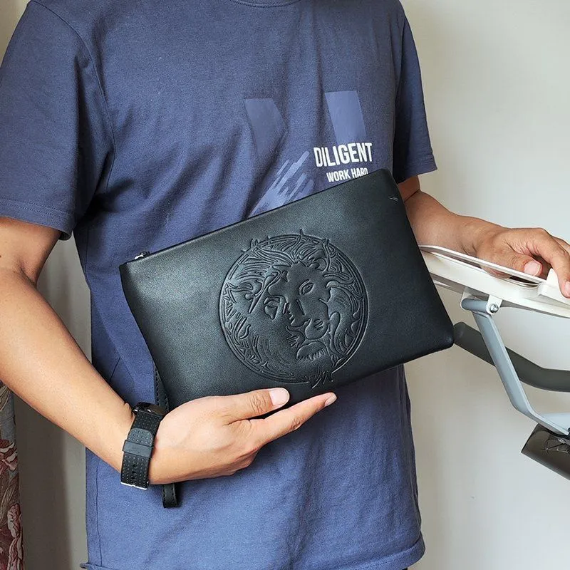 Deer head clutch bag men's large capacity men's bag handbag