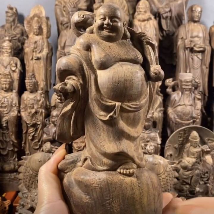 Agarwood%20Maitreya%20Ornaments%20Wood%20Carving%20Crafts%20Rosewood%20Ornaments%20Office%20Feng%20Shui%20Gift%20White%20Kyara%20Cabinet%20Decoration%20-%20Image%202