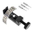 Watch Band Link Remover Kit with 3 Extra Pins Adjust Slit Strap Bracelet Chain Pin Remover Adjuster Repair Tool Kit Men Women Watch Strap Removal Tool.