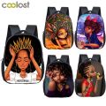 12 inch cartoon cute afro girl backpack children school bags brown beauty princess kids kindergarten backpack baby toddler bag. 