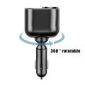 【Expert Recommended】 4In1 Multifunctional 60W Car Mounted Charger Portable 360 Degree Rotatable USB Phone Charge Adaptor Auto Accessories. 
