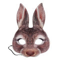 Animal Mask 3D Realistic Half Face Mask Halloween Carnival Masquerade Birthday Party Game Cosplay Costume Accessories Props. 
