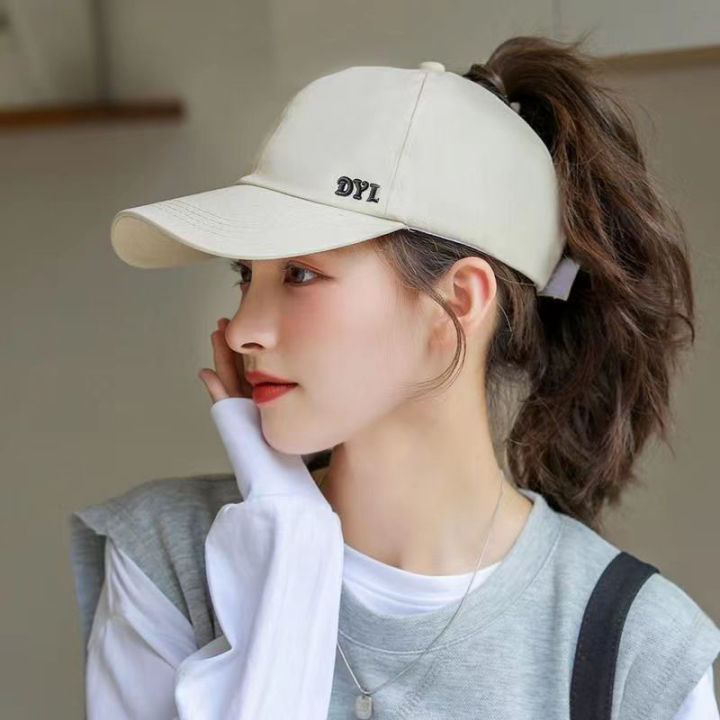 2024%20New%20High%20Ponytail%20Baseball%20Cap%20For%20Women%20Girls%20Summer%20Sports%20Cap%20Fashion%20Casual%20Solid%20Color%20Cap%20Sun%20Hat%20With%20Ponytail%20Hole%20Demoo%20-%20Image%205