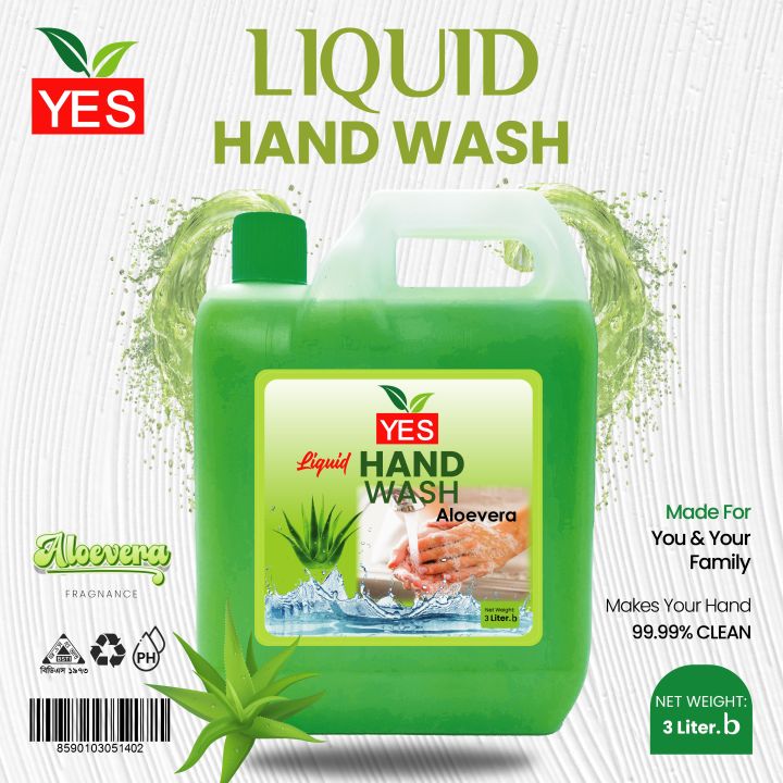 Yes Hand Wash Liquid with Alovera 3 Ltr