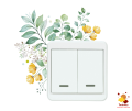 Waterproof Floral Switch Sticker for Wall Decoration. 