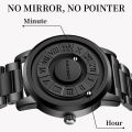 Magnetic Ball Men's Personalized Creative Watch Trendy Black Technology Cool Concept Borderless Design Watch Wholesale. 