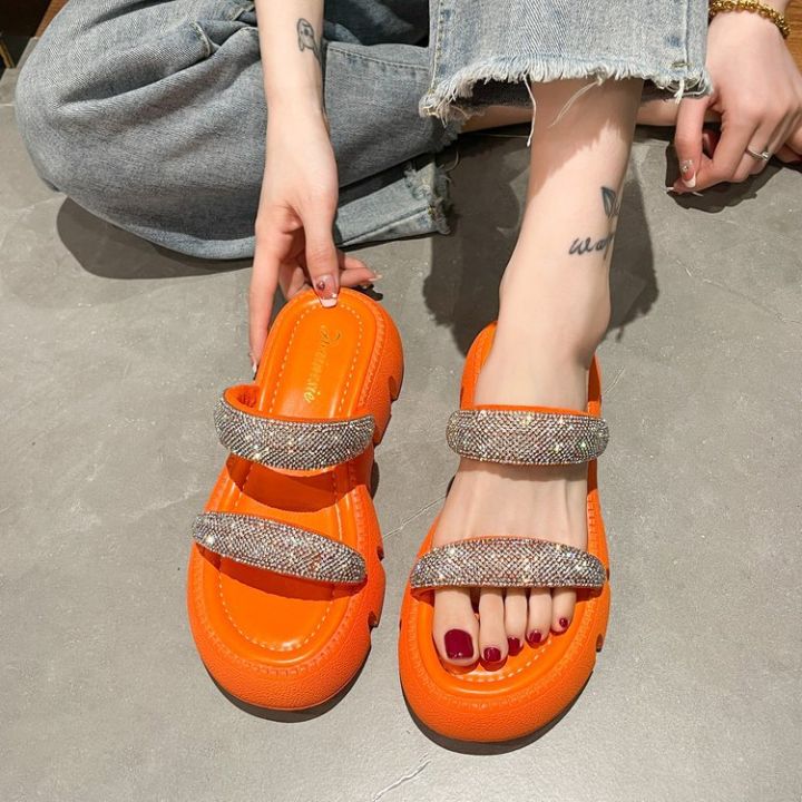 2023%20Sandals%20Woman%20Crystal%20Wedge%20Summer%20Chunky%20Platform%20Women%20Leather%20Slippers%20Thick%20Sole%20Gladiator%20Shoes%20for%20Women%20Flip%20Flops%20-%20Image%203