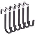 over Door Hooks for Hanging Clothes, 6 Packs Hanger Soft Rubber Surface Prevent Scratches, Door Hook for Bathroom Black. 