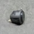 2Pcs- Self-Lock Round BLACK Color 2 Pin AC 250V 16A On Off 2 Terminal Push Button SPST Self Locking Push Button Switches For Car Bus Truck Auto Bike Start Button Switch.