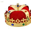 Vintage King Crown Hat King Headwear for Party Girls Boys Red.