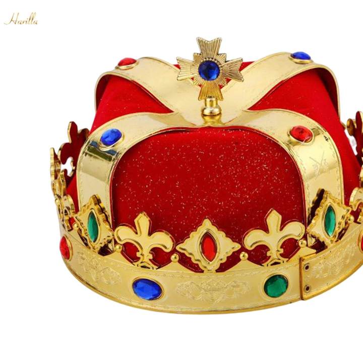 Vintage%20King%20Crown%20Hat%20King%20Headwear%20for%20Party%20Girls%20Boys%20Red%20-%20Image%209