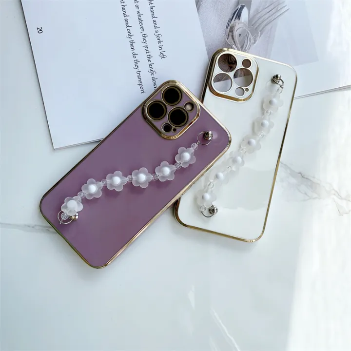 Jizetin%20for%20Vivo%20Y19%20Back%20Cover%20With%20White%20Flowers%20Chain%20Wristband%20Luxury%20Plating%20Fashion%20Bracelet%20Phone%20Cases%20-%20Image%2010