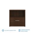 Bedside Table with 1 Locker Drawers & Storage Shelf Bed Side End Tables Night Stand for Home Living Room Bedroom 18/14/12. 