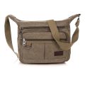 Retro Travel men's Shoulder Bag Flip Solid Color Casual Messenger Canvas Fashion Zipper Multifunctional Male Crossbody Bag.
