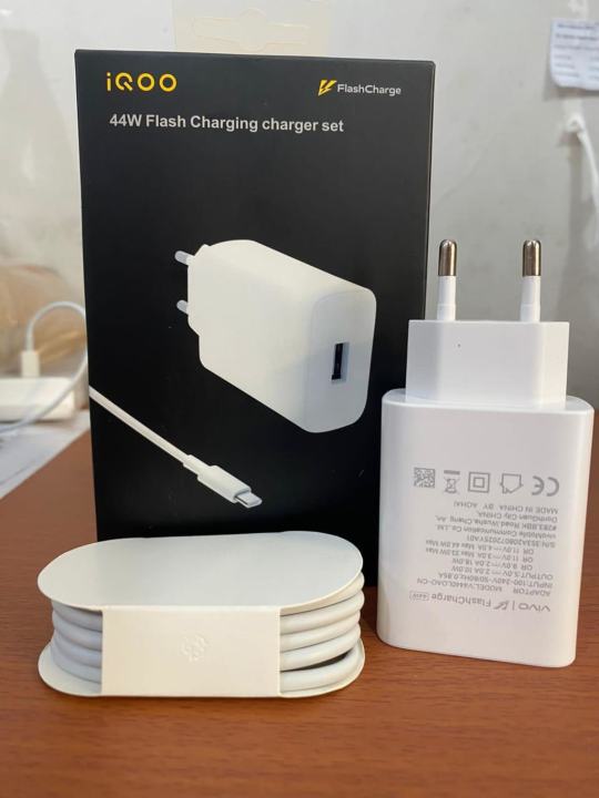 Vivo 44W Fast Charger Flash Charging Power Adapter Usb Type C Cable For Vivo X70 X60 X50 Pro IQOO Neo855 Z5X S6 S7 Y5s