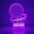 Basketball 3d Night Light Game Room Anime Baseball Desk Setup Lighting Decor Sport Game Sensor Light for Kids Bedside Gift. 