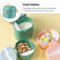 Portable Baby Formula Dispenser Feeding Milk Powder Container 400/800ML Cartoon Dinosaur Shape Travel Food Storage Milk Powder Boxes with Spoon.