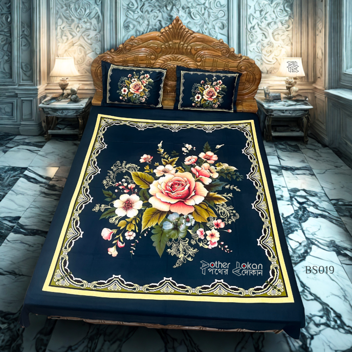 King Size Cotton Bed Sheet Set (7 x 8 Feet) || Soft, Durable & Elegant ...