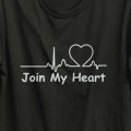 Join My Heart Cotton Printed T-Shirt - T Shirt. 