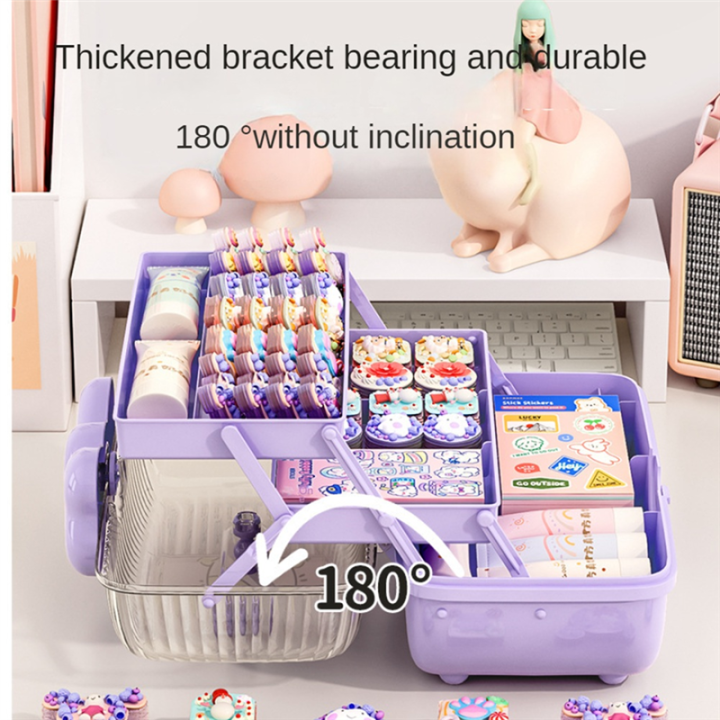 Storage%20Boxes%20for%20Children'S%20Hair%20Accessories%20Necklaces%20Headbands%20Hairpins%20and%20Bows%20Foldable%20Desktop%20Dustproof%20Storage%20Reusable%20B%20-%20Image%207