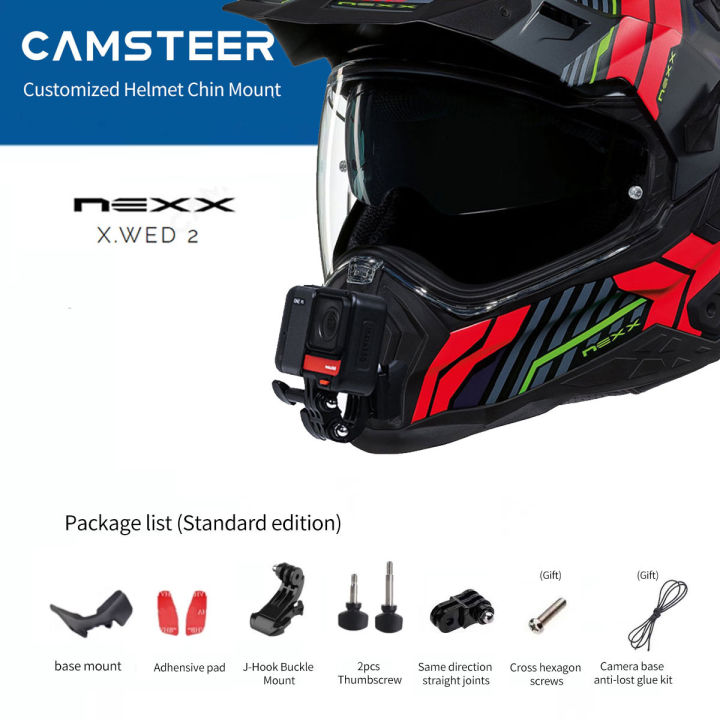 NEXX%20X.WED%202%20Helmet%20Custom%20Aluminium%20Chin%20Mount%20for%20GoPro%20Hero12%2011%2010%209%20Insta360%20X4%20X3%20Ace%20pro%20DJI%20Action%203%204%20Camera%20Accessory%20-%20Image%205
