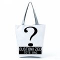 Customized Tote Women Fashion Graphic Printed Handbags Harajuku Korean Style Shoulder Bag Eco Reusable Foldable Shopping Bags.