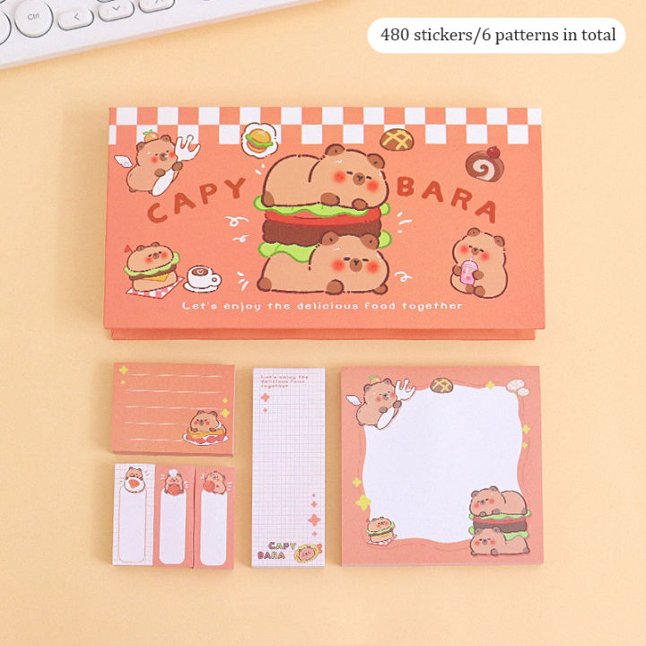480Sheets%20Cartoon%20Cute%20Capybara%20Sticky%20Note%20Set%20School%20Supplies%20Multifunctional%20Planner%20Sticker%20Aesthetic%20Stationery%20Gifts%20-%20Image%209