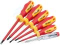 TOLSEN 6Pcs VDE Power Insulated 1000V Flat Phillips Handle Screwdrivers Set /38013 - Kings Trading.