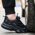 Men Rotating Button Work Sneakers Steel Toe Shoes Safety Boots Puncture-Proof work Shoes Indestructible Fashion Protective Shoes KEEMEEUYZO. 
