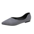 Light Loafers Ladies Knitted Fabric Ballet Flats Nubuck pointed-toe lightweight women shoes. 
