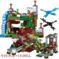 1500pcs Myworld Bricks Set Mine Farm Mountain Cave Waterfall Village Jungle TreeHouse Figures Model Building Blocks Toys Gifts.