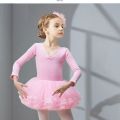 Teacher Recommended Autumn and Winter Long Sleeves Children plus Velvet Thickened Exercise Clothing Girls Gauzy Dance Dress Ballet Dancing Dress. 