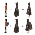 Multifunctional Lightweight Raincoat with Hood Hiking Cycling Rain Cover Poncho Rain Coat Outdoor Camping Tent Mat. 