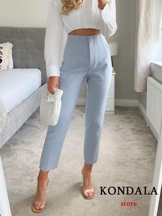 Alien Alien】 KONDALA Women Light Blue Chic Fashion Office Wear