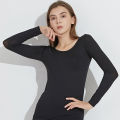 Seamless Elastic Thermal Underwear Set for Women – Top and Bottom.