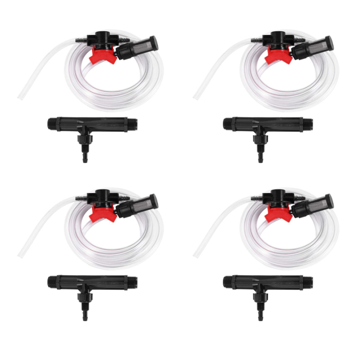4pcs 1/2 Garden Irrigation Device Venturi Injector Switch Water Tube Kit
