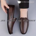 New High Quality JS Leather JS-112345 Slip Moccasins Loafers Casual Shoes For Men Driving.