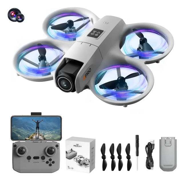GT3 Mini HD Drone – 4K Dual Camera, Optical Flow, Obstacle Avoidance, Foldable Quadcopter, Long Range RC Drone