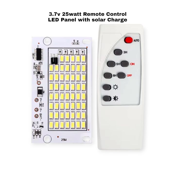 3.7V 25W Remote Control LED Panel with Solar Charging – Smart Solar LED ...