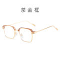 New Metal Anti-Blue Light Glasses Personalized Eyebrow Myopia Glasses Frame Men's Fashion Trendy Sunglasses 21102.