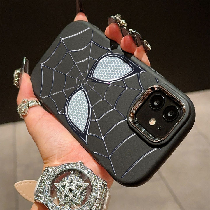 Hontinga%20for%20OPPO%20A53%20A33%20A31%20A5%20A9%202020%20A52%20A92%20Back%20Cover%20Luxury%20Silver%20Edge%20Lens%20Spider-Man%20Pattern%20Soft%20Liquid%20Silicone%20Phone%20Case%20-%20Image%205