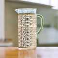 Eco-Friendly Thin Golden Pattern Water Jug - Same as Picture, 2L Acrylic Drinking Pitcher.