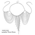 Multi Layers Chest Bra Chain Body Jewelry Necklace For Women Metal Body Chain Harness Party Music Festival Accessories.