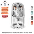 WM30 Transparent Crystal 2.4G + Bluetooth Magnetic Wireless Mouse In Bangladesh.